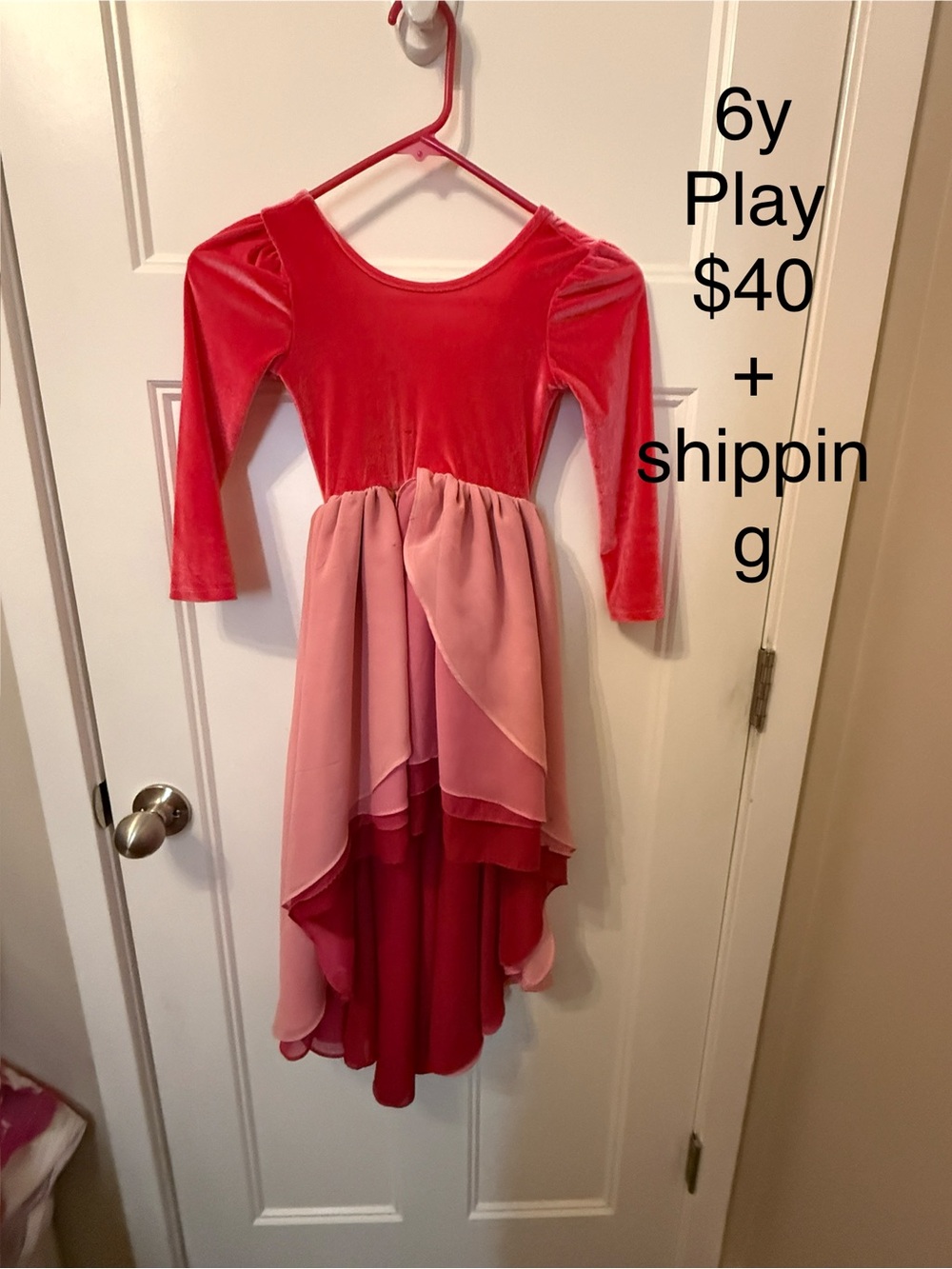 Girls Two-Tone Pink Layered Dance Dress